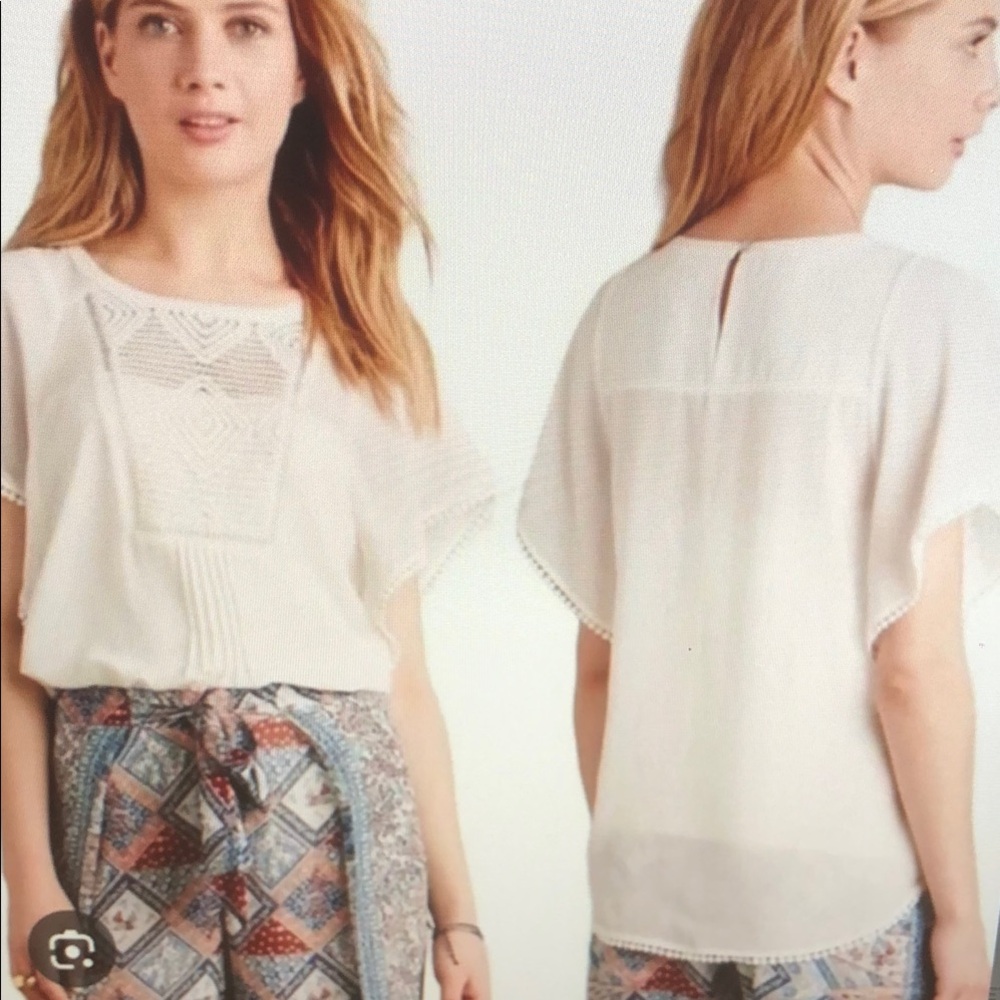 ❤️ ANTHROPOLOGIE MEADOW RUE ANELE BLOUSE / TOP, MEDIUM